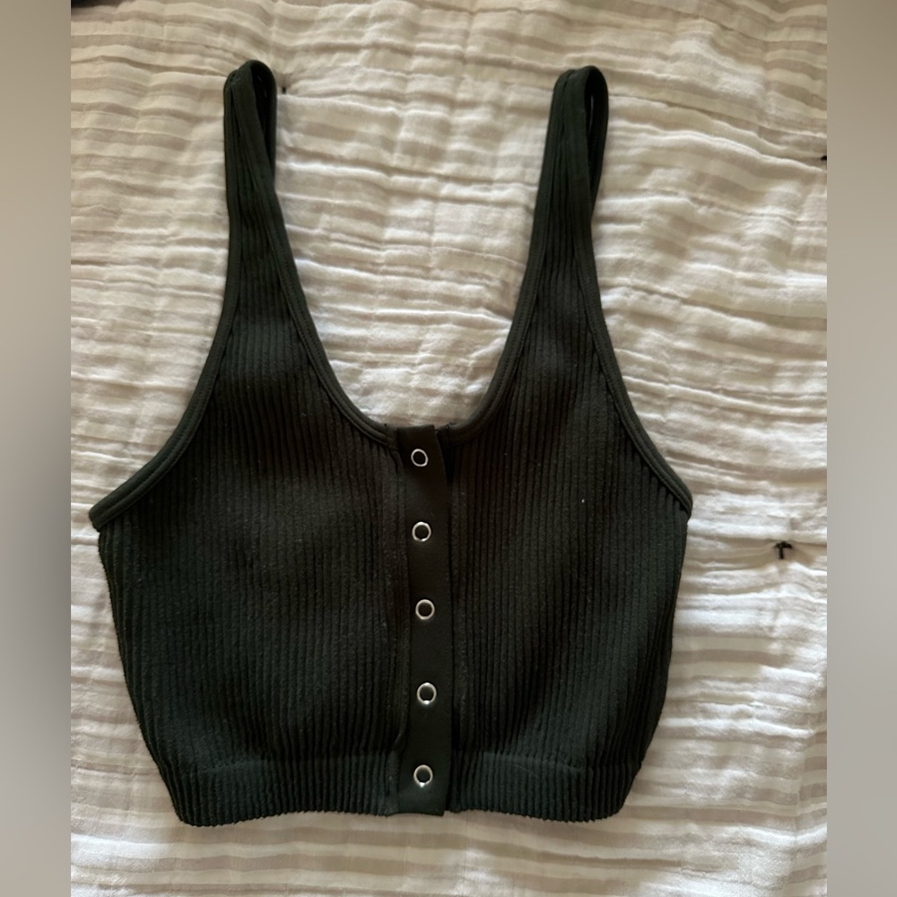 Aerie dark green tank top